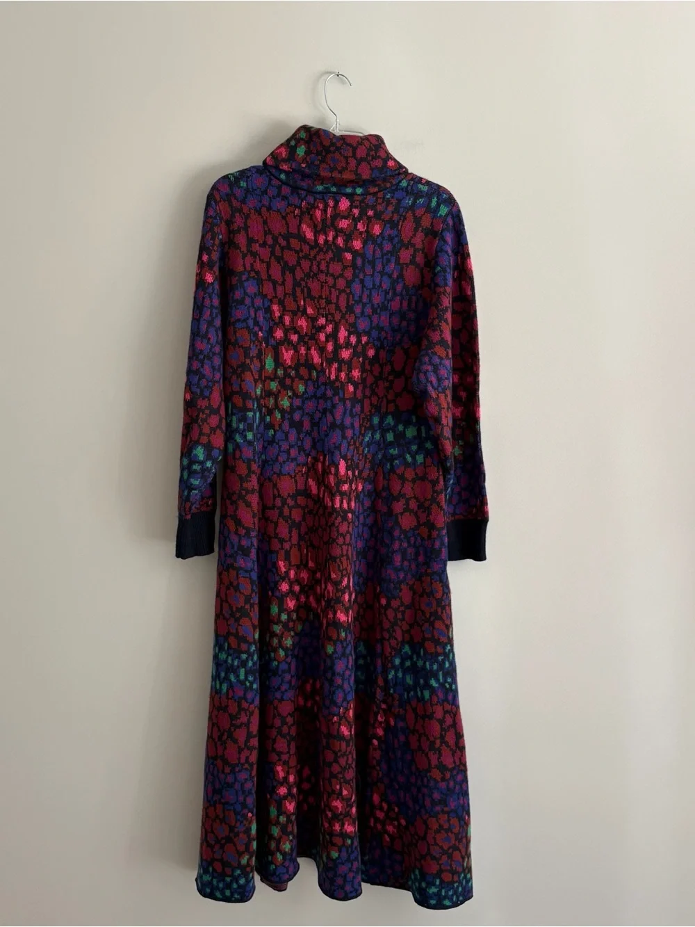 FARM Rio Multicolor Turtleneck Knit Maxi Dress Size L - Picture 3 of 8